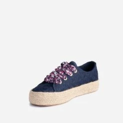 Tennis Marine Brodée Dentelle éco-conçue -Boutique Caprice WWWERM 10384330216 3