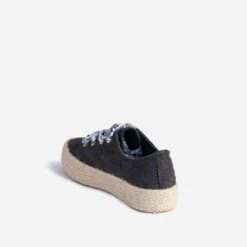 Tennis Noire Brodée Dentelle éco-conçue -Boutique Caprice WWWERM 10384330217 4