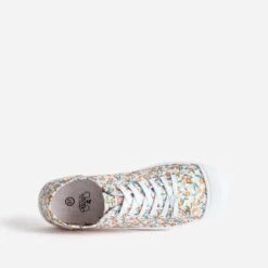 Tennis LE TEMPS DES CERISES Beige Toile Fleurie -Boutique Caprice WWWERM 10384330223 4