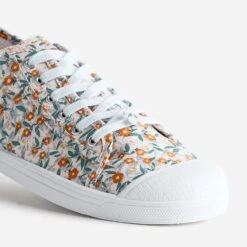 Tennis LE TEMPS DES CERISES Beige Toile Fleurie -Boutique Caprice WWWERM 10384330223 5