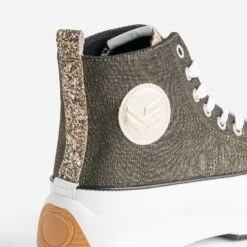 Basket KAPORAL Noire Dorée à Plateforme -Boutique Caprice WWWERM 10384330231 5