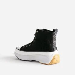 Basket KAPORAL Noire Velours à Plateforme -Boutique Caprice WWWERM 10384330235 3