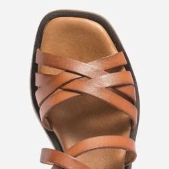 Sandale Cognac En Cuir éco-conçue -Boutique Caprice WWWERM 10385760000 4