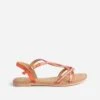 Sandale TEXTO Orange Et Parme Cuir Métallisé -Boutique Caprice WWWERM 10385760030 0