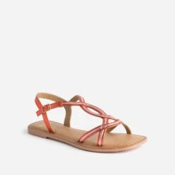 Sandale TEXTO Orange Et Parme Cuir Métallisé -Boutique Caprice WWWERM 10385760030 1