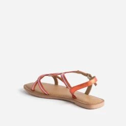 Sandale TEXTO Orange Et Parme Cuir Métallisé -Boutique Caprice WWWERM 10385760030 3