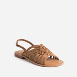 Sandale Marron En Cuir Velours Tressé 9 Sandale Marron En Cuir Velours Tressé -Boutique Caprice WWWERM 10385760115 1