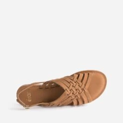 Sandale Marron En Cuir Velours Tressé 12 Sandale Marron En Cuir Velours Tressé -Boutique Caprice WWWERM 10385760115 4