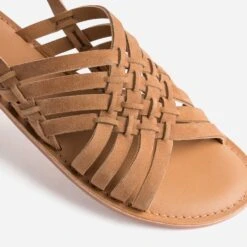 Sandale Marron En Cuir Velours Tressé 13 Sandale Marron En Cuir Velours Tressé -Boutique Caprice WWWERM 10385760115 5