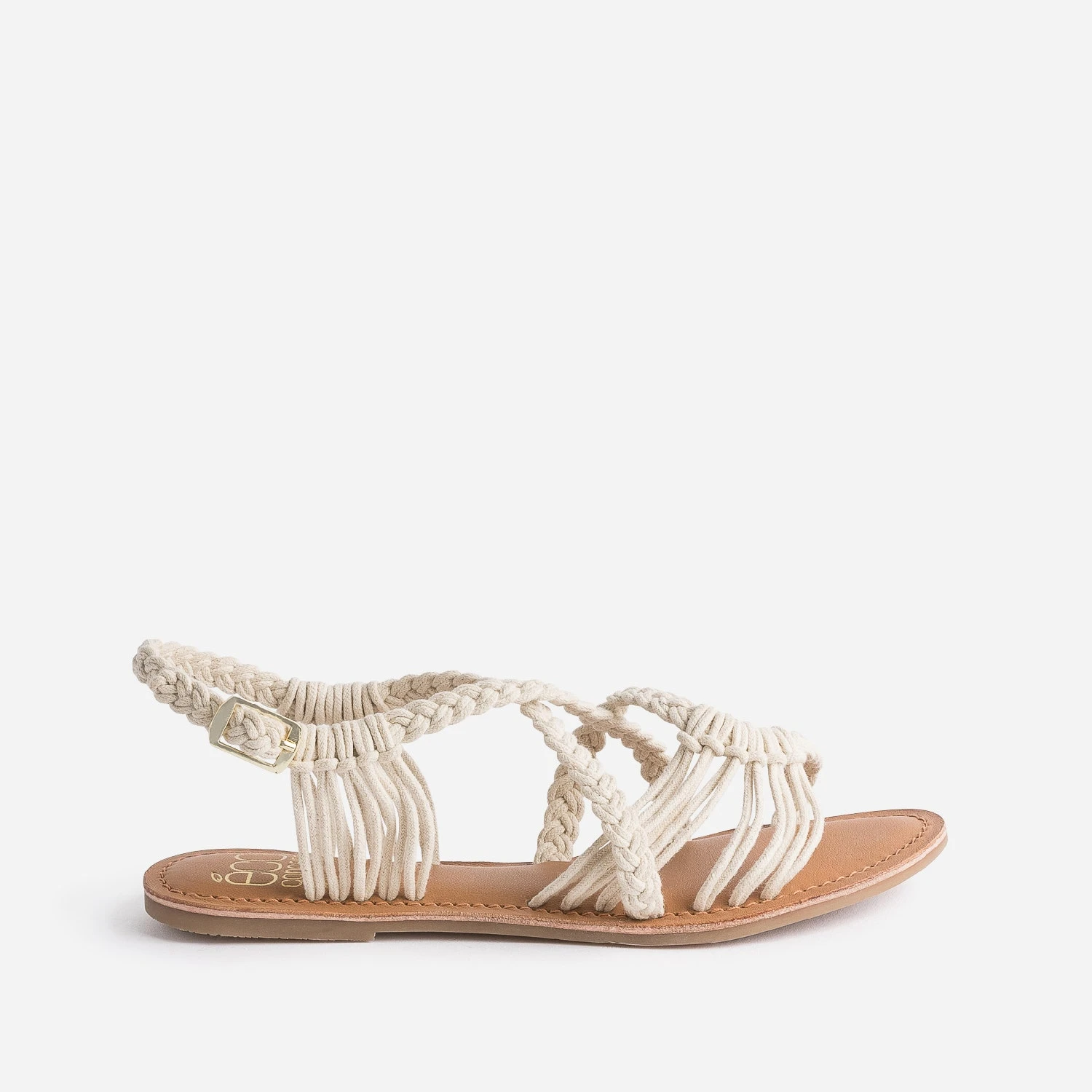 Sandale TEXTO écrue éco-conçue En Macramé 3 Sandale TEXTO écrue éco-conçue En Macramé