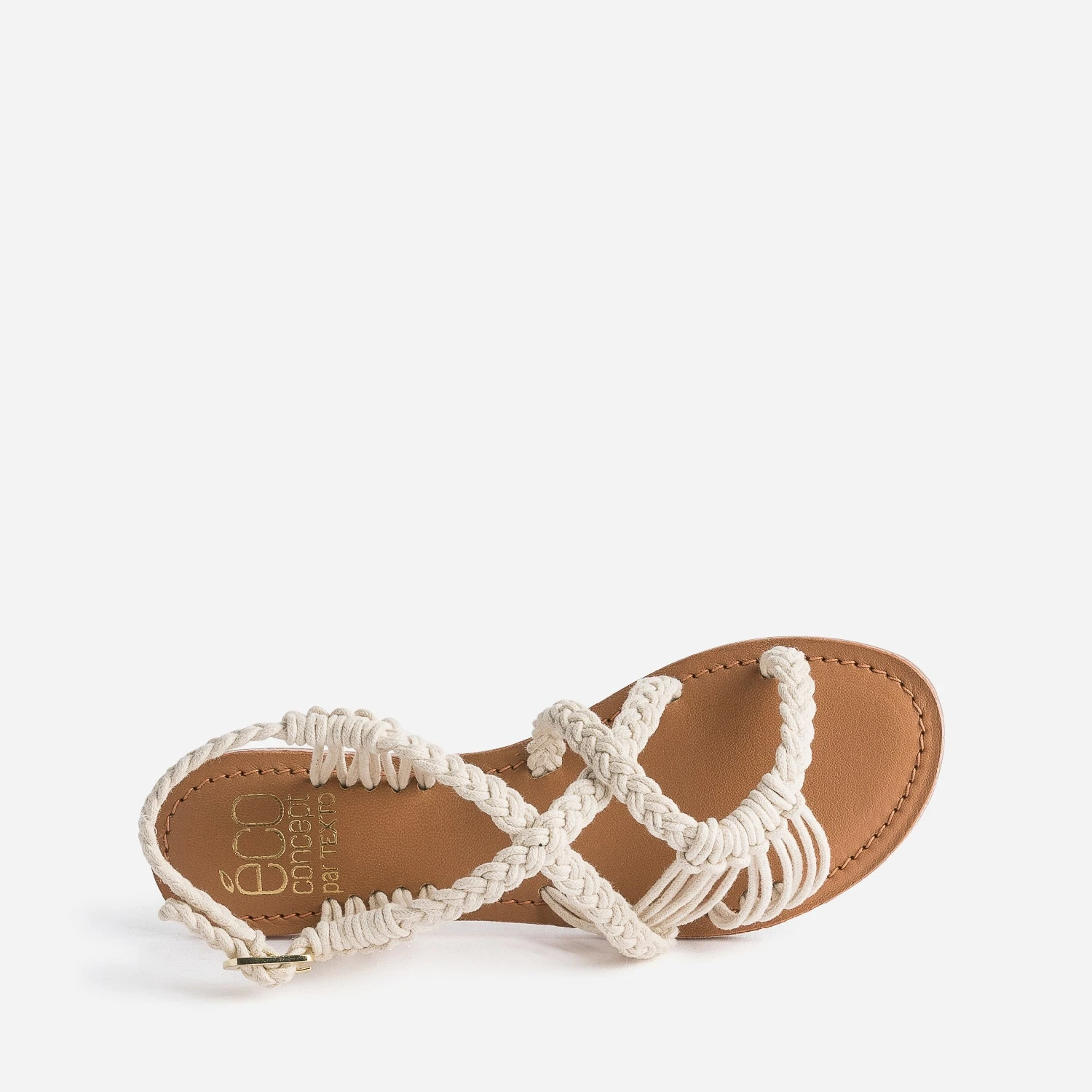 Sandale TEXTO écrue éco-conçue En Macramé 7 Sandale TEXTO écrue éco-conçue En Macramé – Image 5