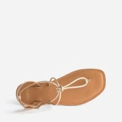 Sandale-tong TEXTO Dorée En Cuir Métallisé -Boutique Caprice WWWERM 10385760131 4