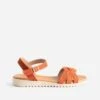 Sandale Orange En Cuir Velours -Boutique Caprice WWWERM 10385760311 0