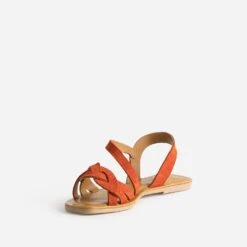 Sandale Orange Foncé En Cuir Velours -Boutique Caprice WWWERM 10385760403 2