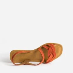 Sandale Orange Foncé En Cuir Velours -Boutique Caprice WWWERM 10385760403 4