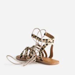 Sandale Plate TEXTO Cuir à Motifs Léopard -Boutique Caprice WWWERM 10385760423 3