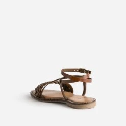 Sandale TEXTO Marron En Cuir Tressé -Boutique Caprice WWWERM 10385760443 3