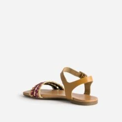 Sandale TEXTO Camel à Bride Tressée -Boutique Caprice WWWERM 10385760451 3