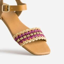 Sandale TEXTO Camel à Bride Tressée -Boutique Caprice WWWERM 10385760451 5