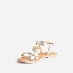 Sandale Or En Cuir à Brides Entrelacées -Boutique Caprice WWWERM 10385761112 2