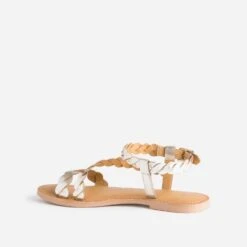 Sandale Or En Cuir à Brides Entrelacées -Boutique Caprice WWWERM 10385761112 3