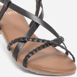 Sandale Noire En Cuir -Boutique Caprice WWWERM 10385761166 4