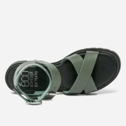 Sandale TEXTO Kaki En Cuir éco-conçu à Semelle Crantée -Boutique Caprice WWWERM 10385761327 3