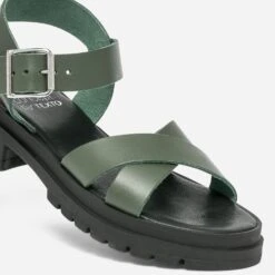 Sandale TEXTO Kaki En Cuir éco-conçu à Semelle Crantée -Boutique Caprice WWWERM 10385761327 4