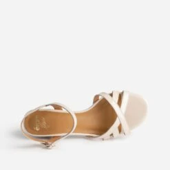 Sandale ERAM FLEX Beige Clair En Cuir Verni -Boutique Caprice WWWERM 10386330015 4