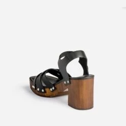 Sandale TEXTO Noire En Cuir -Boutique Caprice WWWERM 10386330025 3