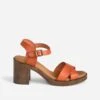 Sandale Orange Foncé éco-conçue En Cuir -Boutique Caprice WWWERM 10386330029 0