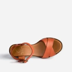Sandale Orange Foncé éco-conçue En Cuir -Boutique Caprice WWWERM 10386330029 4