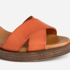 Sandale Orange Foncé éco-conçue En Cuir -Boutique Caprice WWWERM 10386330029 5