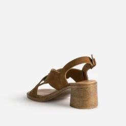 Sandale Marron En Cuir Velours -Boutique Caprice WWWERM 10386330057 3