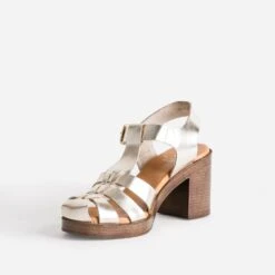 Sandale Dorée éco-conçue En Cuir -Boutique Caprice WWWERM 10386330061 2