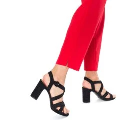 Sandale TEXTO Noire Suédée -Boutique Caprice WWWERM 10386330421 10