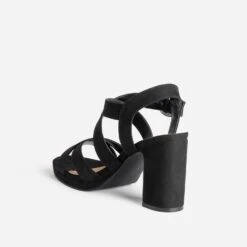 Sandale TEXTO Noire Suédée -Boutique Caprice WWWERM 10386330421 3