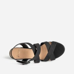 Sandale TEXTO Noire Suédée -Boutique Caprice WWWERM 10386330421 4