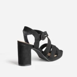 Sandale TEXTO Noire Suédée -Boutique Caprice WWWERM 10386330421 5