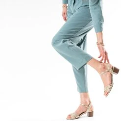 Sandale Dorée éco-conçue à Brides Tressées -Boutique Caprice WWWERM 10386330519 10