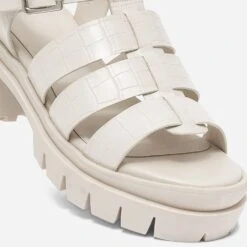 Sandale Crantée TEXTO écrue à Brides Embossées Effet Croco -Boutique Caprice WWWERM 10386330525 4