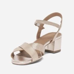 Sandale ERAM FLEX Dorée En Cuir Effet Python -Boutique Caprice WWWERM 10386330537 2