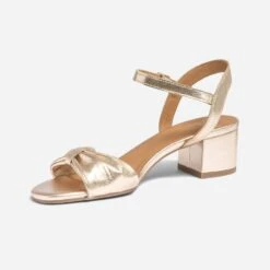 Sandale ERAM FLEX Dorée En Cuir à Nœud -Boutique Caprice WWWERM 10386330539 2