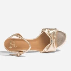 Sandale ERAM FLEX Dorée En Cuir à Nœud -Boutique Caprice WWWERM 10386330539 3