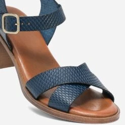 Sandale Bleue En Cuir Embossé 13 Sandale Bleue En Cuir Embossé -Boutique Caprice WWWERM 10386330554 4