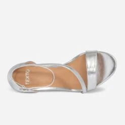 Sandale TEXTO Argent à Talon Fin -Boutique Caprice WWWERM 10386340057 4