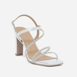 Sandale TEXTO Argentée à Brides Strassées -Boutique Caprice WWWERM 10386340062 1