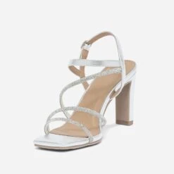 Sandale TEXTO Argentée à Brides Strassées -Boutique Caprice WWWERM 10386340062 2