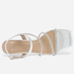 Sandale TEXTO Argentée à Brides Strassées -Boutique Caprice WWWERM 10386340062 3