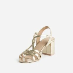 Sandale Dorée à Brides Entrelacées -Boutique Caprice WWWERM 10386340088 2